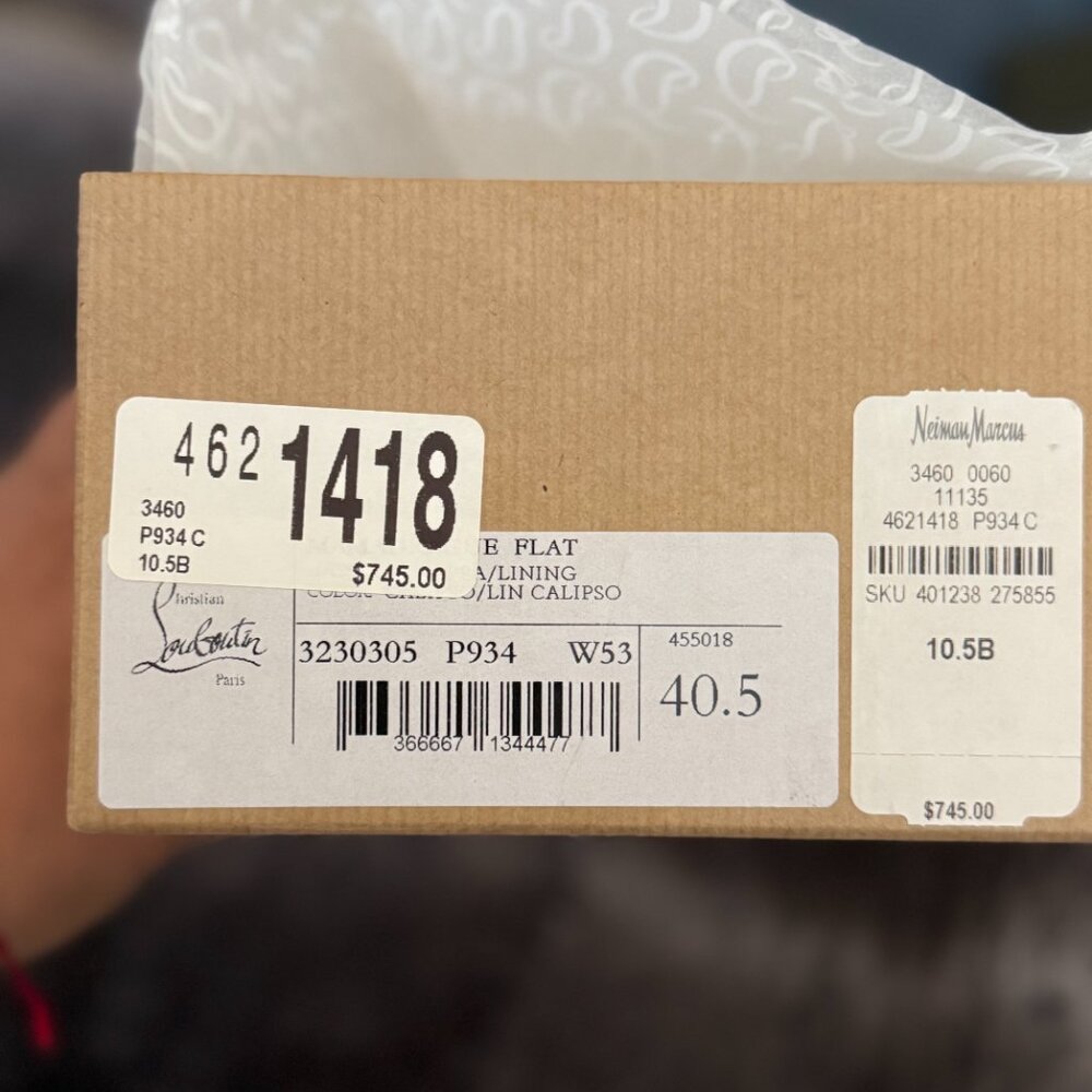 New Christian Louboutin MAMADRAGUE Leather Ballerina Ballet Flats. US Size 10.5B - Picture 5 of 13